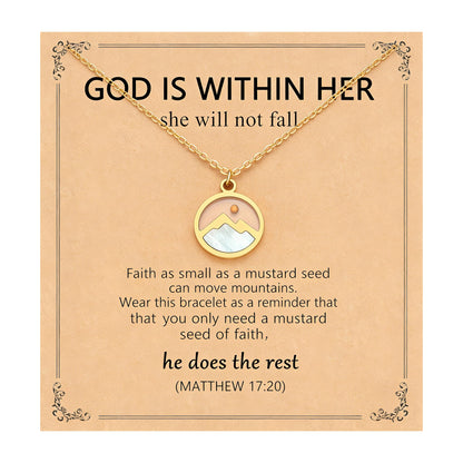 Mustard Seed Necklace Jewelry for Women Girls, Gold