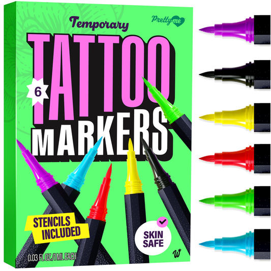 Pretty Me Temporary Tattoos Markers - Henna Body Tattoo Kit for Girls & Adults - Skin Pens for Teen Girl Gifts Trendy Stuff - 12 + Year Old - Cool Birthday Gift Ideas Teens 12 13 14 15 16 17 18 Tween
