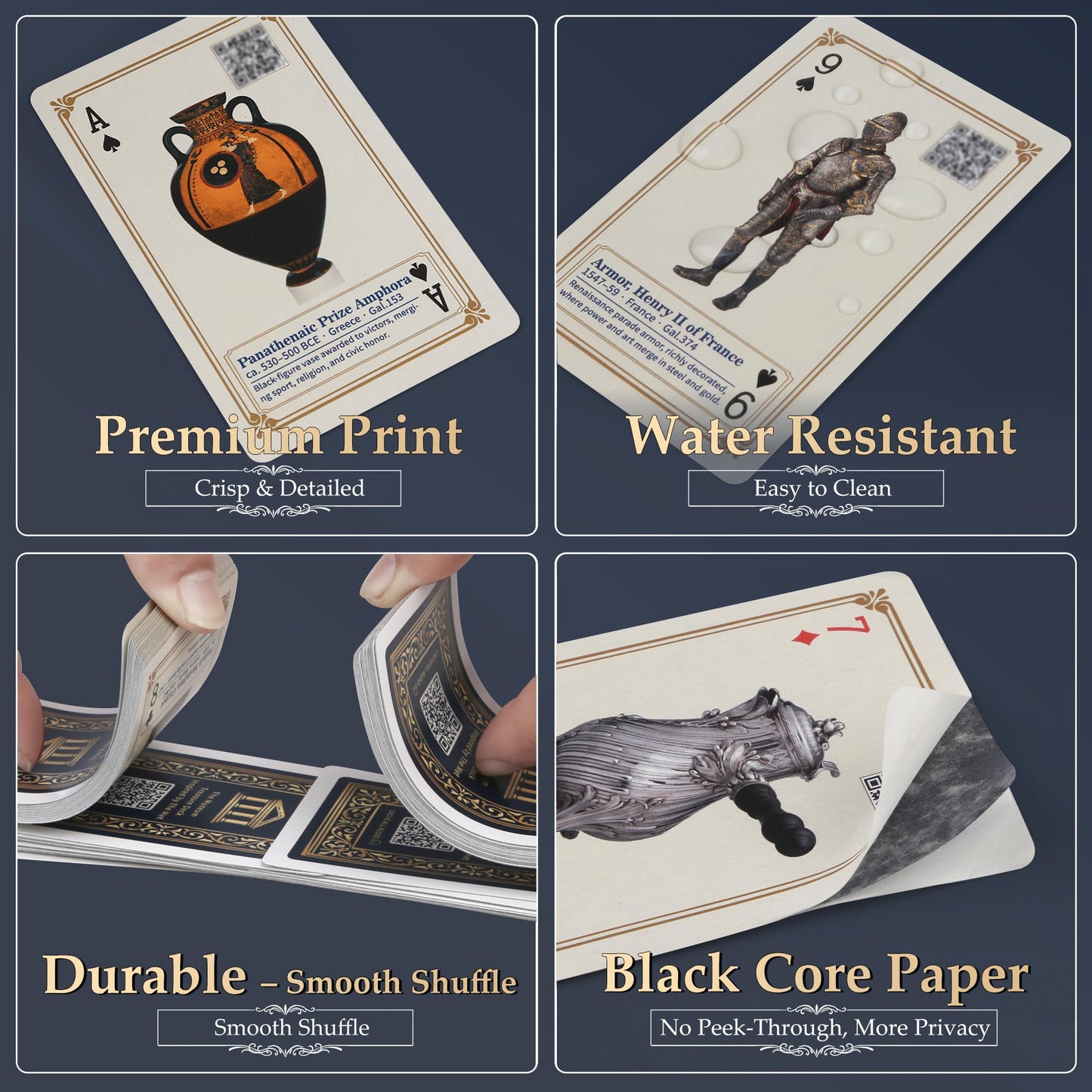 merryhome Arts of Playing Cards with QR Audio Guides - The Metropolitan Museum of Art x Discover Art & Play Cards | Themed Playing Cards | Museum Decks | Unique Gift for Art Lovers & Travelers