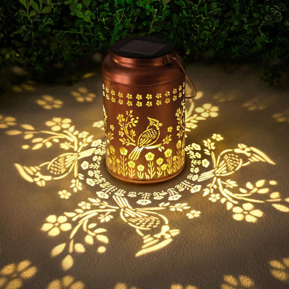 Cardinal Solar Lanterns Outdoor Waterproof Garden Decor Birthday Gifts for Women Men Grandma Mom,Cardinal Hanging Solar Lights Decorative Lantern for Yard, Patio, Lawn,Pathway