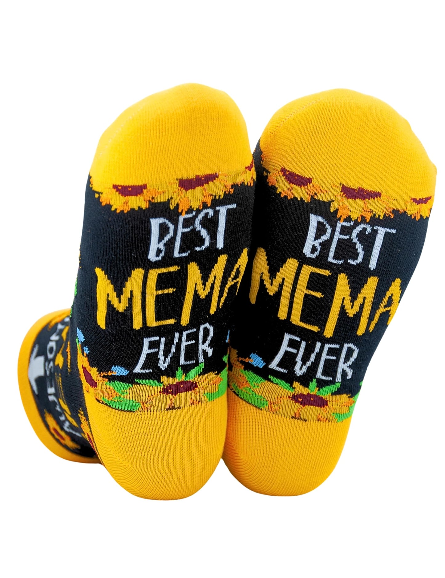 InnoBeta Mema Gifts, Mothers Day Gifts for Mema, One Size Crew Socks on Mother's Day, Christmas, Birthday