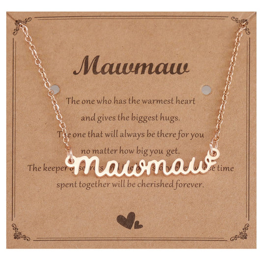 Mawmaw Gifts Necklace for Women Grandma Birthday Wedding Ideas Best Mawmaw Necklace