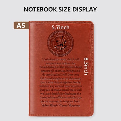 JOHSBYD A-rmy Gifts for Men A-rmy Leather Journal Notebook Military Deployment Gifts Army Graduation Gifts Retired Veteran Gift Military Gifts for Veteran Soldiers (Army-Journal)