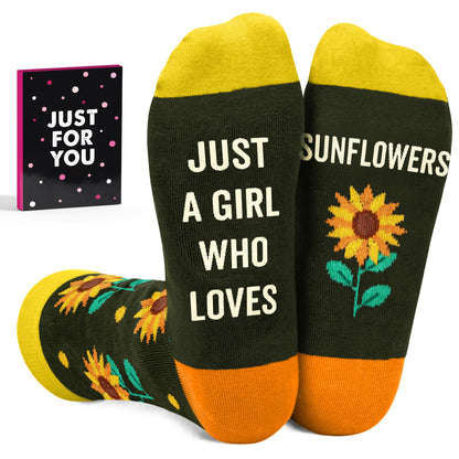 Sunflower Gifts for Women - Sunflowers Themed Socks, Ideal Gifts for sunflower Lovers, Perfect Socks for Women, Unique Stocking Stuffers, Ideal Gift For Birthday and Christmas