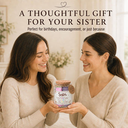 Bible Verses Jar for Sister – Graduation Day Gifts for Sister, Birthday Gifts for Sisters, Christian Gift for Women, Girls