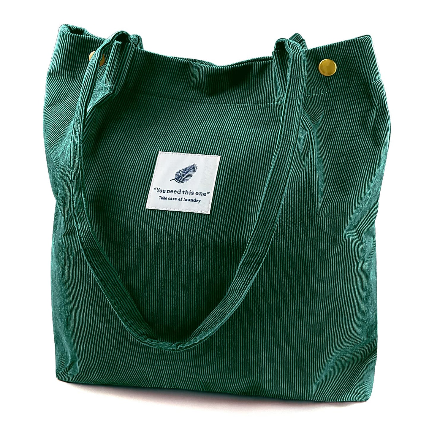 Ayieyill Corduroy Tote Bag for Women Canvas Shoulder Cord Purse with Inner Pocket