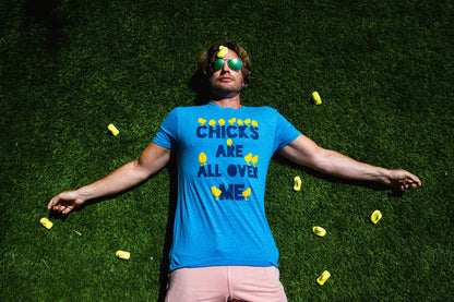 Mens Chicks are All Over Me Funny Easter T Shirt Sarcastic Chicken Egg Tee