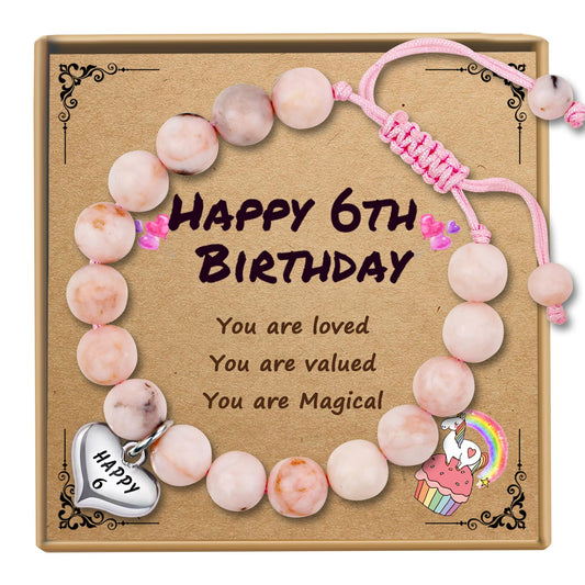Sereney Birthday Gifts for Girls, Beaded Bracelets as 1/2 1 2 3 4 5 6 7 8 9 10 11 12 13 14 15 16 Year Old Birthday Gift, Adjustable Cross/Pearl Bracelet as Happy Birthday Gifts for Daughter