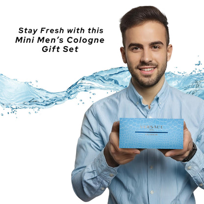 Versace Man Eau Fraiche By Gianni Versace For Men Edt .17 Oz Mini & After Shave Balm .8 Oz Mini & Shower Gel .8 Oz Mini