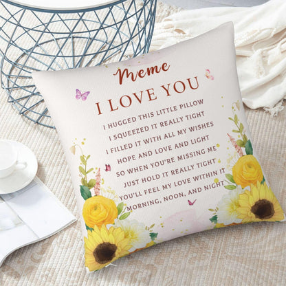 Mothers Day Meme Gifts from Grandkids - Birthday Gifts for Meme - Best Memes Grandma Gifts Throw Pillow Cover 18"X 18"