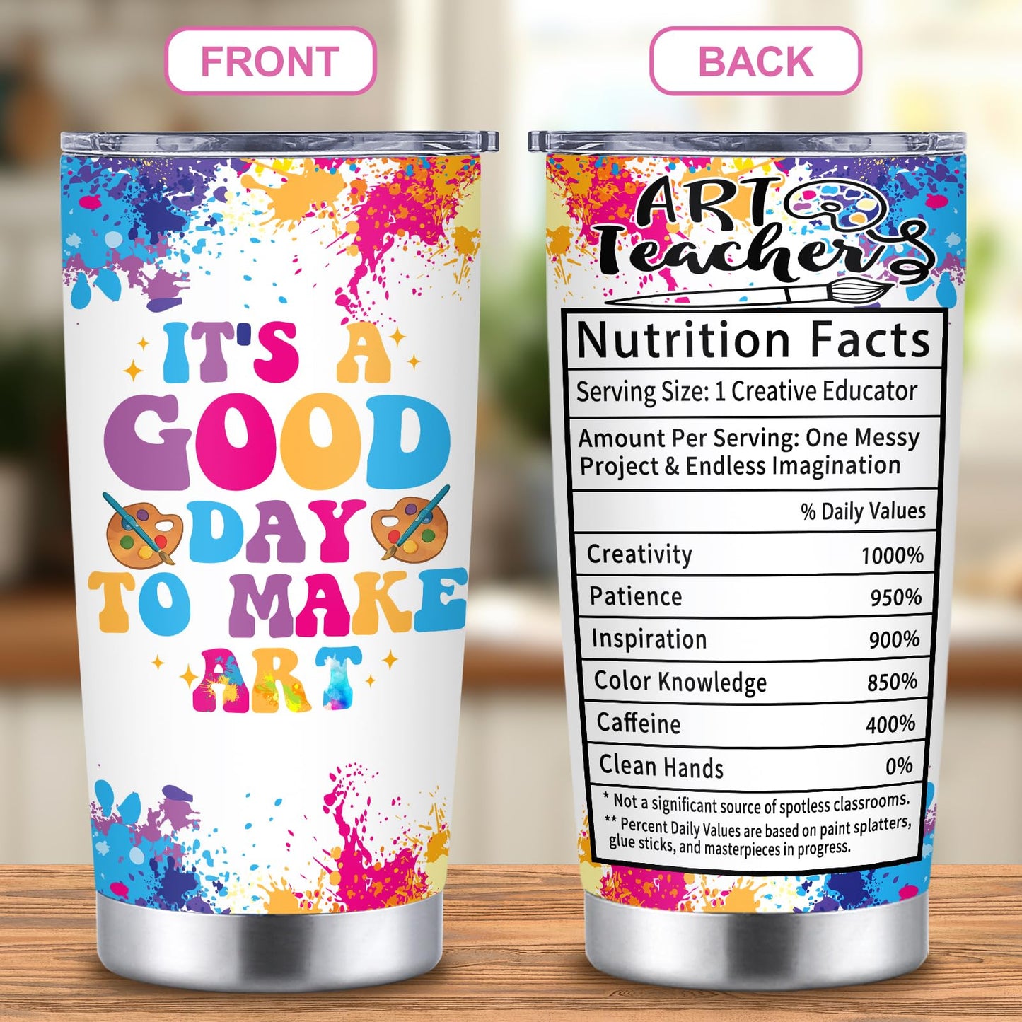 Art Teacher Gifts Tumbler, Art Teacher Appreciation Gifts for Artist Women