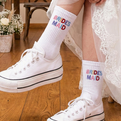Bride Socks For Women - Bride to Be Gifts, Bachelorette Gifts for Bride, Bachelorette Party Accessories, Wedding Party Favor