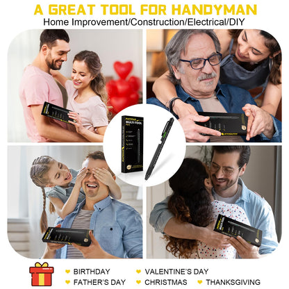 Fathers Day Dad Gifts from Daughter Son Wife, MAFEHAN 9-in-1 Multitool Pen with LED Light, Gifts for Husband Dad Grandpa, Cool Birthday Gadgets for Men