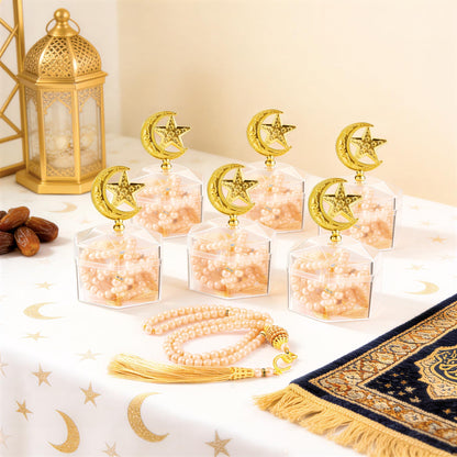 Ramadan Eid Gifts - 12 Sets Bulk Muslim Prayer Beads with Boxs Eid Mubarak Party Favors Gifts Islamic Party Supplies Religious Jewelry Favors for Ramadan Wedding Islamic Festival Birthday