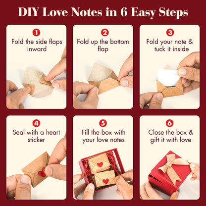 STOFINITY 60 Mini Love Notes With Envelopes - Personalized Valentines Day Gifts For Him, Her, Girlfriend - DIY Valentines Gift For Husband, Wife, Men, Women - Birthday Gifts for Boyfriend, Anniversary