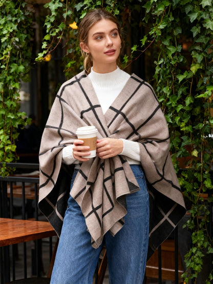 Moss Rose Women's Shawl Wrap Poncho Ruana Cape Open Front Cardigan Shawls for Spring Fall Winter