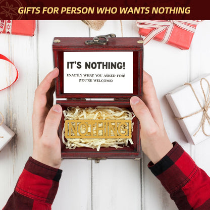 Giftota The Gift of Nothing - Gag Gifts for Person Who Wants Nothing & Who Has Everything Great for White Elephant Funny Birthday Christmas Idea Joke Gifts for Women Men