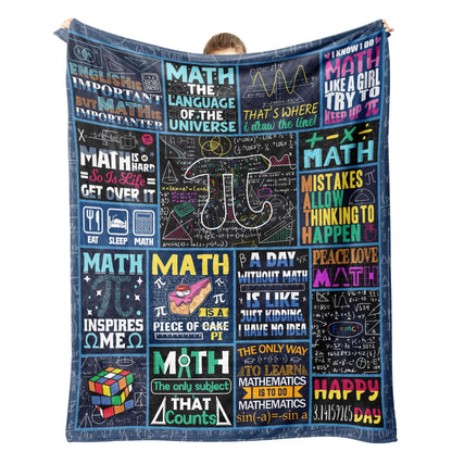 Math Teacher Gift, Teacher Blanket, Gifts for Math Teachers, Appreciation Graduation Retirement Gifts for Math Lovers Blanket 60"x50"