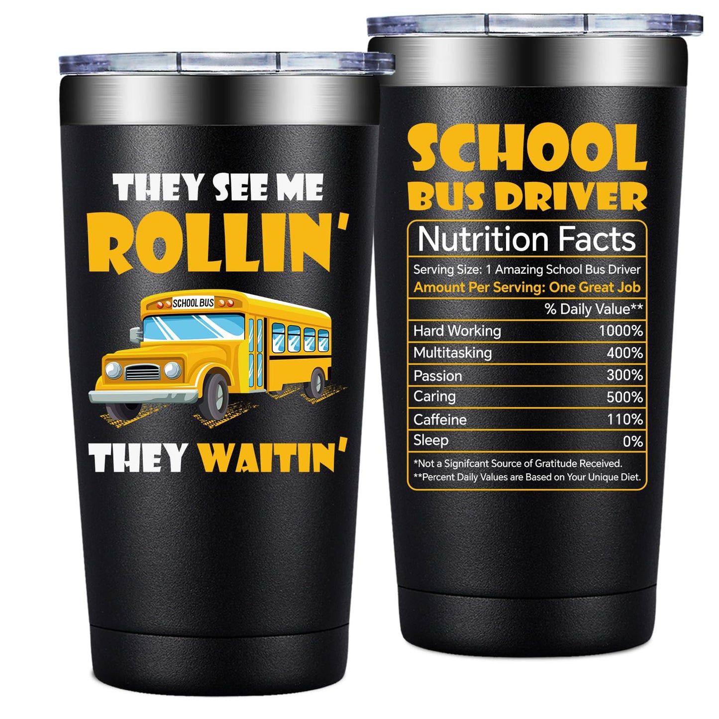 Grifarny Bus Driver Appreciation Gifts - Buses Drivers Gifts for Men, Women - Buses Drivers Christmas Gift - School Bus Driver Tumbler Cup 20 oz