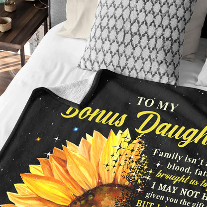 Bonus Daughter Gifts - Step Daughter Gifts from Stepmom/Stepdad - Stepdaughter Gift from Stepmom - Gift for Stepdaughter Throw Blanket 60x50 Inch