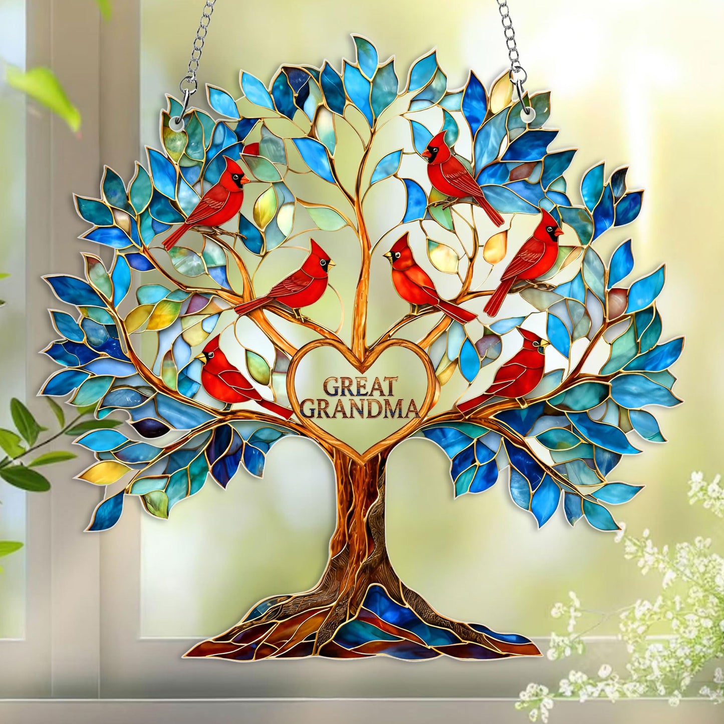 Great Grandma Tree of Life Acrylic Ornament, Gift for Great Grandmother, Tree of Life Acrylic Ornament with Gift Card for Mom and Grandma