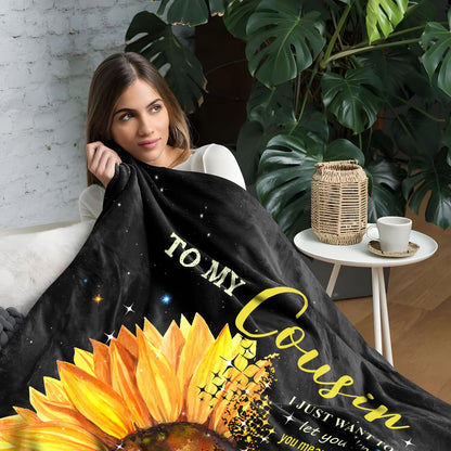 Cousin Gifts for Women - Cousins Gifts - Gifts for Cousins Female - Cousin Birthday Gifts for Women - Best Cousin Gifts - to My Cousin Gifts - Best Cousin Ever Throw Blanket 60x50 Inch