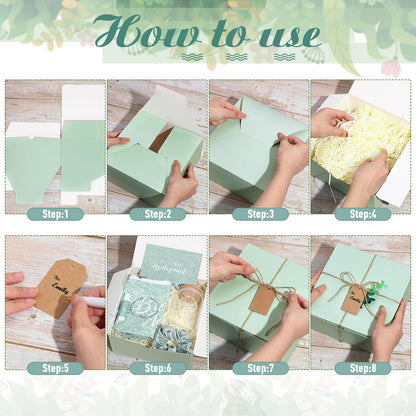 FillTouch 54 Pcs Bridesmaid Proposal Gifts, Will You Be My Bridesmaid, Maid of Honor Bride Gifts Include Gift Box Makeup Bag Invited Card Glass Cup Lip Balm Scrunchie Knotted Bracelet(Green)