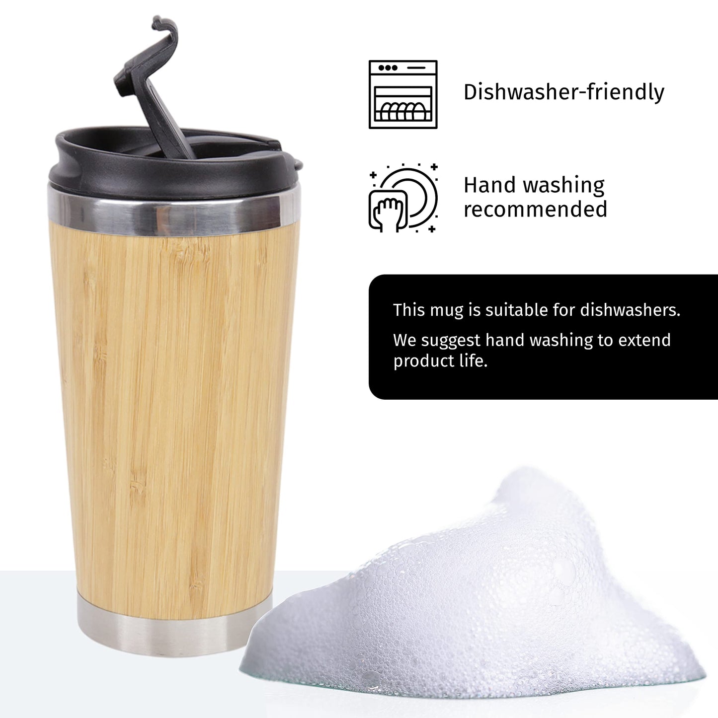 Best Babysitter Ever - Stainless Steel Bamboo Coffee Tumbler Insulated with Lid, Babysitter Gift, Gift for Babysitter, Best Nanny Ever, Au Pair Babysitter Gifts, Nanny Coffee Tumbler