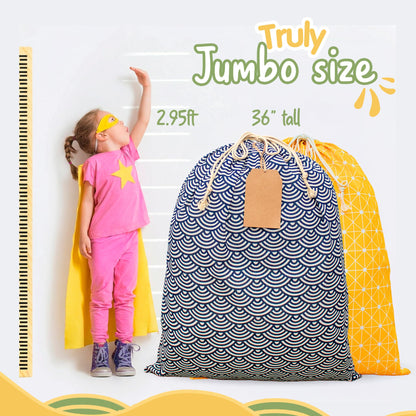 ERIBAGZ 2 pcs Giant gift bag 35.43” x 27.55”. Bonus: 5 gift tags & string. Reusable Jumbo gift bag. Extra large gift bag. XL gift bag. Ed. 1.