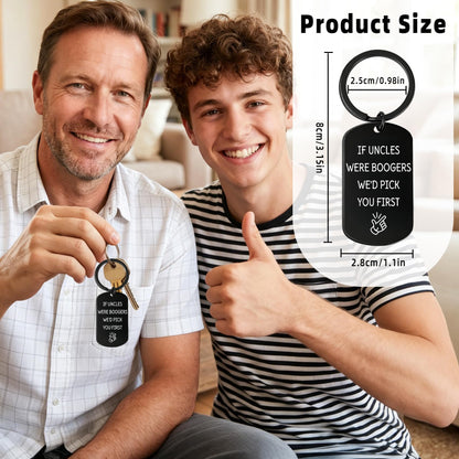 Uncle Gift for Fathers Day Funny Gifts for Uncles from Niece Nephew Best Uncle Ever Keychain Double Sided Anniversary Birthday Valentines Day Christmas Gift for Uncles Tio Present