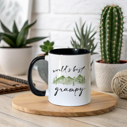 Grampy Gifts Coffee Mugs, Grandpa Gifts for Father's Day from Grandchildren, Grandpa Tea Cup Gifts for Birthday, World's Best Grampy Ceramic Coffee Tea Mug 11oz