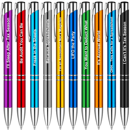 Chris.W 10pcs Cute Accountant Pens, Be Audit You Can Be Funny Accountant Gifts, Ballpoint Pens for Friends, Writing Ball Pens for CPA, Accounting Firm Pens, Graduation Gift (10)