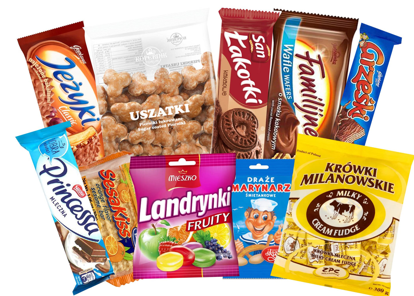 TASTE OF POLAND SWEET BOX Packing by Granda 3.5 lb TRADITIONAL POLISH SWEETS, 10 COUNT