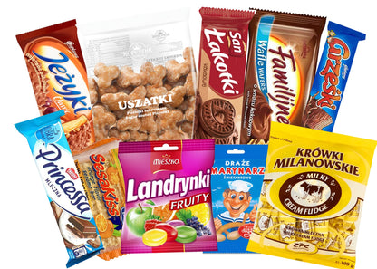 TASTE OF POLAND SWEET BOX Packing by Granda 3.5 lb TRADITIONAL POLISH SWEETS, 10 COUNT
