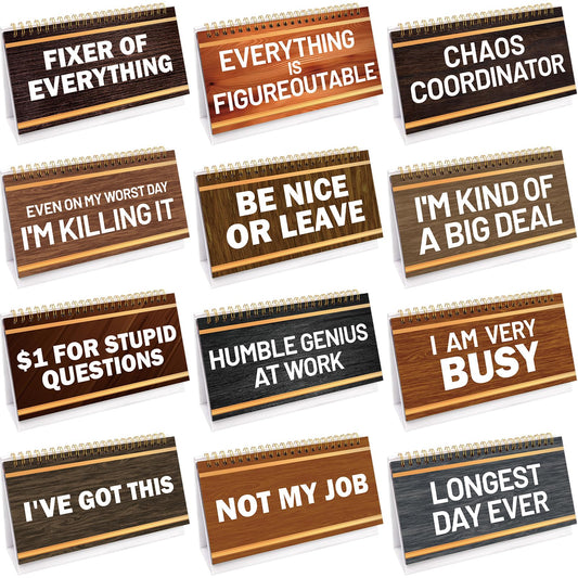 Fancy Land Desk Flip Accessories Funny Desk Supplies for Work 30 Desktop Flip Messages Decor Office Colleague Coworkers