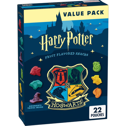Harry Potter Fruit Flavored Snacks, Fat Free and Gluten Free Snacks, 17.6 oz (22 Pouches)