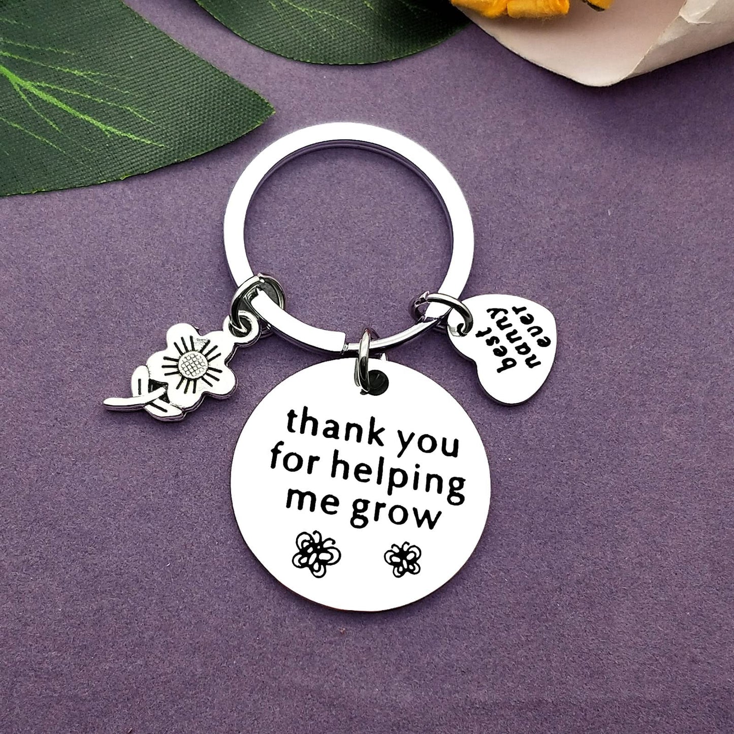 Vadaka Nanny Appreciation Jewelry Keychain Grandma Gift Nanny Gift from Grandchildren Thank You Present for Grandma Grandmother Babysitter Present Appreciation Gifts Christmas Birthday Gifts