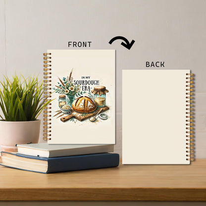 In My Sourdough Era Spiral Notebook 5.5x8.3, Sourdough Accessories Gift, Baking Lovers Gifts Journal, Gifts for Bread Bakers Notebook for Note Taking