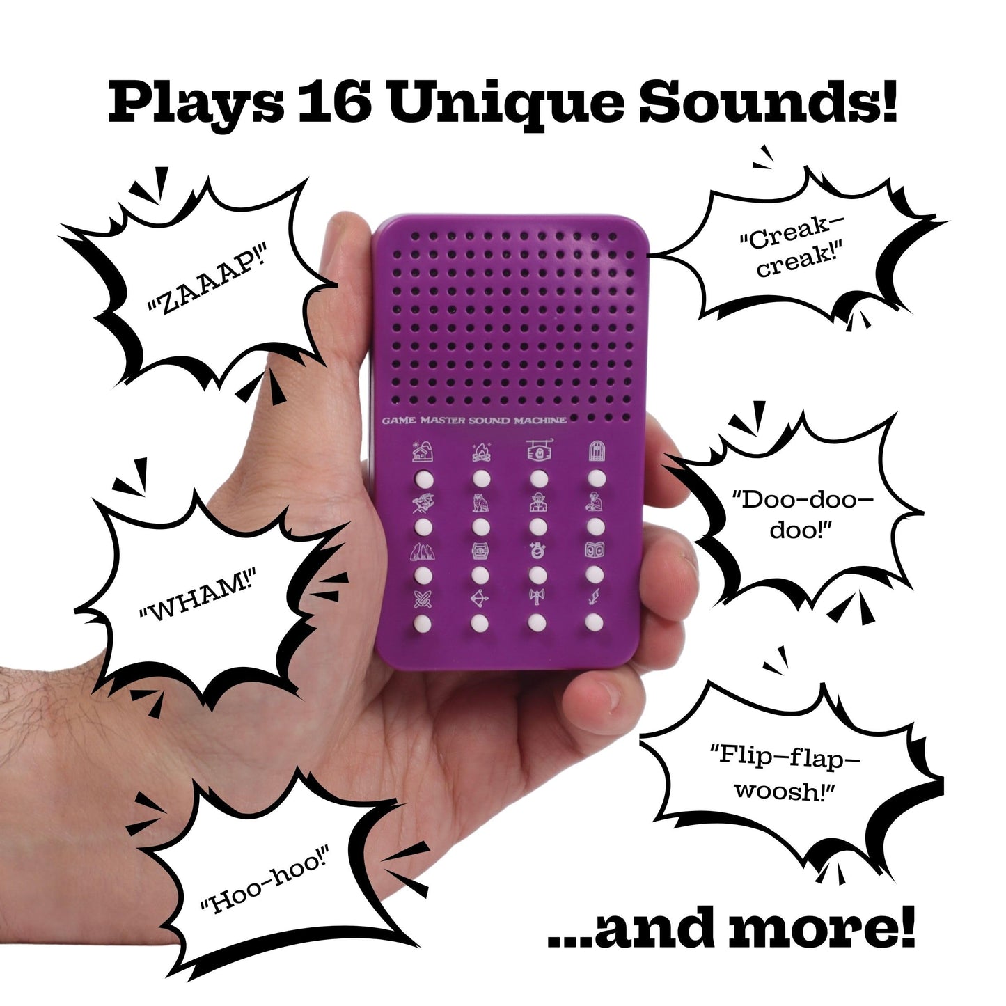 Game Master Noisemaker with 16 Sounds, Fantasy Sound Machine - RPG Effects for Tabletop Gaming - Gift for Immersive Questing – Unique for Players Accessories (Dungeons & Dragons, DND, D&D Compatible)