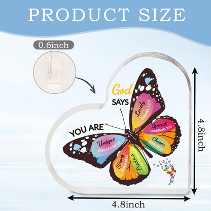 Christian Gifts for Women - Butterfly Inspirational Gifts Religious Gifts Acrylic Spiritual Gifts for Women Men Friends Mom Sister Christmas Gifts Faith Gifts Birthday Gifts Christian Home Decoration