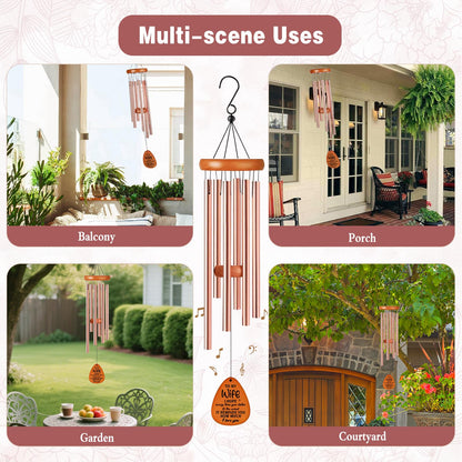 Gifts for Wife, Wind Chimes for Wife, Mothers Day Best Gift for Wife, Heartfelt Birthday Present from Husband, Unique Gifts Ideas for Wedding Anniversary Valentine's, Thanksgiving, Christmas