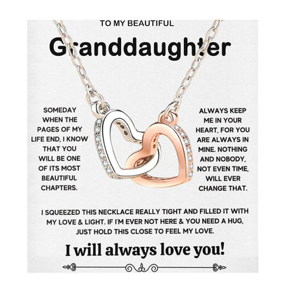 Granddaughter Necklace Granddaughter Gifts From Grandma Grandpa To My Granddaughter Necklace Christmas Graduation Birthday Gifts With Message Card & LED Box