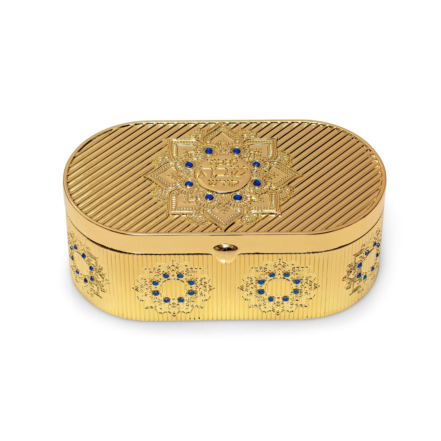 Beautiful Candle Holders that Will Enhance Your Home Décor for Jewish Shabbat or Holidays,A Wonderful Gift for Mother's Day -with Deluxe Engraved Design. (Gold Hoshen Stones)