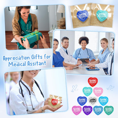 Arrowbash 20 Sets Medical Assistant Gifts Bulk 2026 Heart Stress Balls Ma Appreciation Gifts for Women Inspirational Squeeze Ball for Medical Assistant Coworker Team Birthday Party Gift