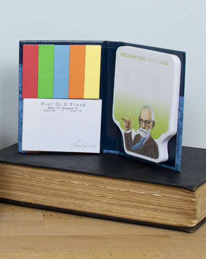 The Unemployed Philosophers Guild Freudian Slips Sticky Notes - Sigmund Freud Themed 3.25" by 4.25" Booklet with Self-Sticky Individual Notes Inside