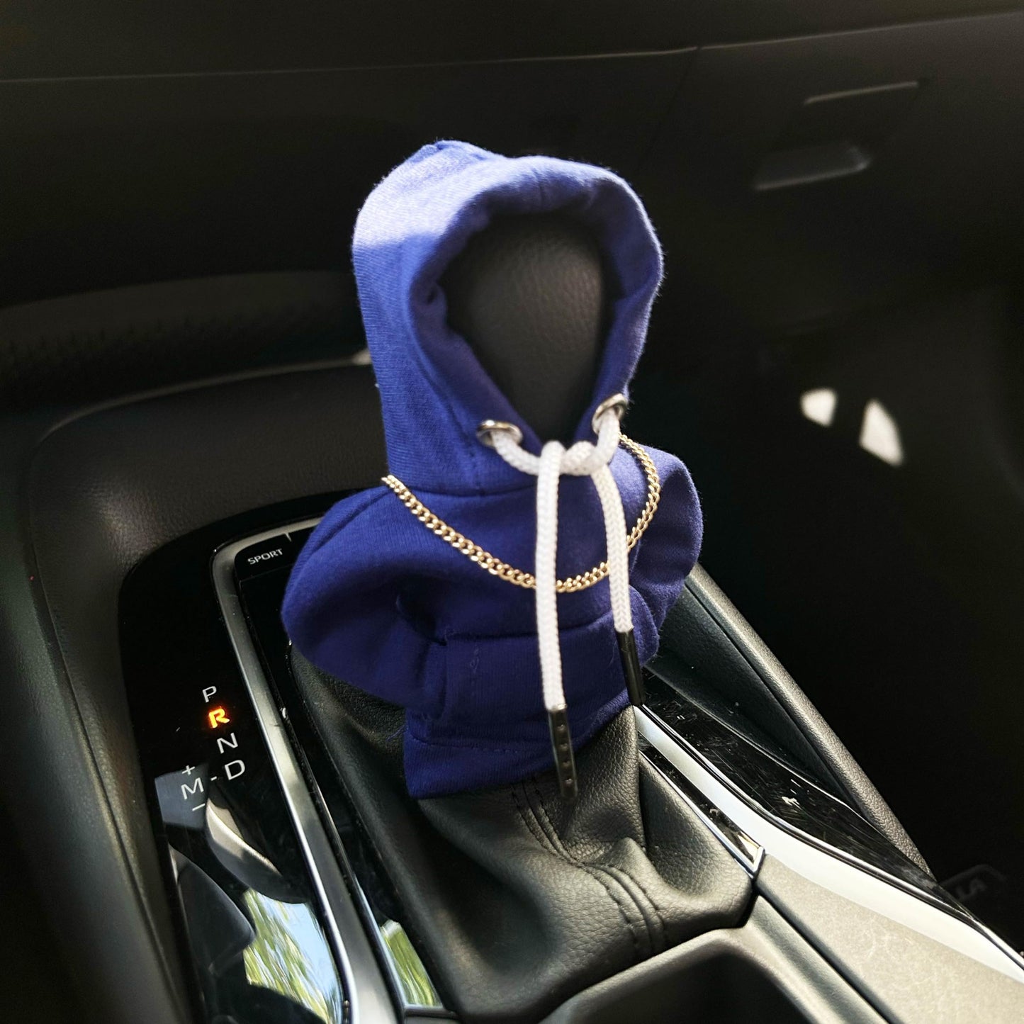 Car Shift Knob Hoodie, Funny Gear Shift Knob Shirt Sweater, Winter Warm Shift Knob Cover Sweater Shirt, Automotive Interior Novelty Accessories Decorations, Universal Fit Knob Cover Gift (Blue)