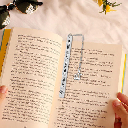 Music Bookmark Gifts Music Lovers Gift Bookmark Gifts for Book Lovers Reading Lovers Daughter Music Note Book Mark Gift for Music Teacher Student Musicians First Day of School Gifts Music Party Favors