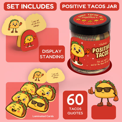 Stofinity Positive Taco Gifts For Birthday- Funny Affirmation Cards For Teen Girl Gift Trendy Stuff, Unique Coworker Christmas Gift For Women Friend, Thanksgiving Basket Gifts For Teacher