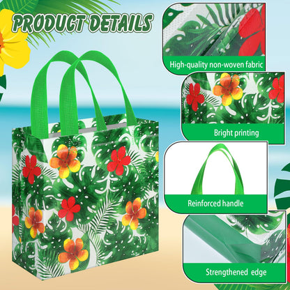 Sweetude 40 Pcs Luau Gift Party Favor Bags with Handle, Non Woven Goodie Bags Birthday Favor for Birthday Baby Shower Packaging Supplies