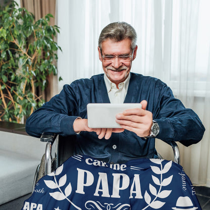 Fathers Day Papa Gifts, Grandpa Gifts, Papa Blankets 60"X50", Grandpa Christmas Birthday Gifts, Papas Gifts from Grandkids, Gifts for Papas, Grandfather Gift